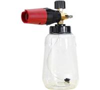 Muteitt À Mousse, Lance À Mousse À Neige pour Nettoyeur Haute Pression, À Mousse avec Bouteille De 1 L pour Le Lavage De Voiture, Connexion Rapide 1/4" Buse Réglable