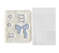 Muteitt Classeur A6 pour Album Photo, Style Ballet Mignon, Porte-Carte Photo en Peluche avec Nœud Papillon, Livre De Collection Idole, Papeterie pour Carnet De Notes