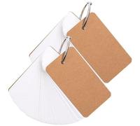 Muteitt Classeur Perforé en Papier À Feuilles Mobiles, 2 Pièces, avec Anneau en Métal, Mini Note Autocollante Portable pour L'apprentissage L'étude