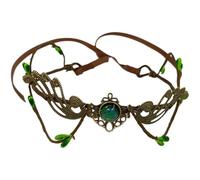 Muteitt Couronne D'elfe, Diadème De Fée des Forêts, Tiare Médiévale en Forme De Feuille pour Femmes Filles, Style Renaissance, Halloween Cosplay