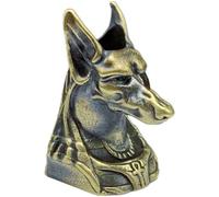 Muteitt Egypte Ancienne Dieu De Mort Tête D'anubis Perles De Couteau en Laiton Perles Paracorde Couteau Lanière Perles Pendentifs pour Porte-clés Bijoux Accessoires De