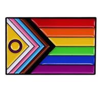 Muteitt Épinglette Drapeau Arc-en-Ciel Progressiste LGBT, Symbole De Progrès Inclusif, À Porter Ou À Échanger Contre des Cadeaux Souvenirs.
