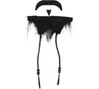 Muteitt Fausse Barbe De Pirate Artificielle, Tresse De Menton, Fausse Barbe Amusante, Moustache, Accessoires De Cosplay pour Costume d'halloween