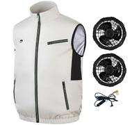 Muteitt Gilet De Refroidissement avec Ventilateurs De Climatisation pour Hommes Femmes, Gilet De Refroidissement Léger À Séchage Rapide, Vêtements De Travail Rafraîchissants pour Les Voyages