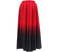 Muteitt Jupe Longue De Spectacle De Flamenco D'espagne pour Femmes, Noir Rouge Dégradé, Robe De Danseuse du Ventre De D'espagne, Costume De Danse De Fête