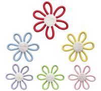 Muteitt Lot De 6 Décorations Murales en Forme De Marguerite Style Bohème pour Chambre d'enfant, Décoration Murale en Macramé Tissé À Suspendre pour Enfants Filles