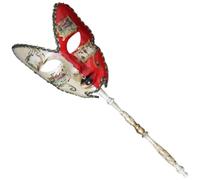 Muteitt Masque De Mascarade Vénitien avec Bâton, Masque De Mardi Gras, Halloween, Noël, Cosplay, Masque À Main, Fournitures De Cadeaux De Fête