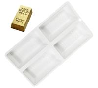 Muteitt Moules À Gâteaux en Silicone, Moules À Chocolat en Lingots d'or, Moule À Savon Fait Maison, Ustensiles De Cuisine pour Cuisson du Pain, du Cheesecake, du Beurre du Savon