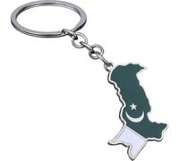 Muteitt Pakistan Drapeau Carte Porte-clés Pakistan Drapeau National Carte Porte-clés Porte-clés Pendentif Porte-clés Pakistanais Souvenir Cadeau pour Hommes Femmes