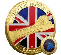 Muteitt Pièce Commémorative De Seconde Guerre Mondiale, Pièce De Collection du Mémorial du Pont Pegasus du Débarquement, Opération Overlord 1944, Pièce De Défi Militaire, Cadeau Souvenir