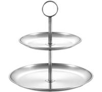 Muteitt Présentoir À Gâteaux À 2 Niveaux, Supports À Thé De L'après-midi, Présentoirs Ronds À Desserts pour Cupcakes, Plateau De Service Alimentaire Réutilisable pour Fête d'anniversaire