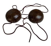 Muteitt Soutien-Gorge Hawaïen en Noix De avec Cordon, Haut De Bikini Fantaisie en Coquille De Noix De pour Adulte, Idéal pour Une Fête Hawaïenne (Luau).