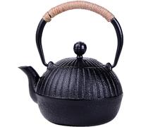 Muteitt Théière en Fonte, Bouilloire À Thé pour Cuisinière avec Infuseur, Théière Japonaise De Grande Capacité pour Feuilles Mobiles