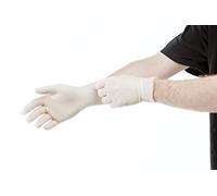 Mutexil 8883150-m Gant LATEX sans Poudre couleur - Taille - Lot de 100, Naturel, M, set de 100 pièces