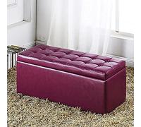 Mutifunctiona Lot de 100 bancs de rangement en bois épais rembourré imitation cuir moderne pour jouets Violet
