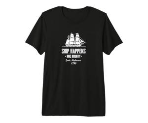 Mutinerie du HMS Bounty sur l'île de Pitcairn (Fletcher Christian) T-Shirt Haut de Gamme
