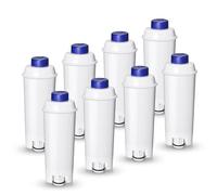 Mutital 8 Filtres à Eau pour Machines à Café De'Longhi | Compatible avec De'Longhi ECAM, ESAM, ETAM, Dinamica, Magnifica, Primadonna, BCO et EC. Filtres à eau de rechange.