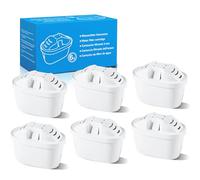 Mutital lot de 6 Cartouches filtrantes pour l’eau, Compatibles avec les filtres Brita Maxtra+, Aquaphor, Dafi, et autres carafes filtrantes - Filtration au charbon actif (6)