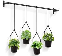 Mutool Lot de 4 pots de fleurs à suspendre pour plantes d'intérieur, panier de jardin à suspendre au mur et au plafond avec pots en mélamine
