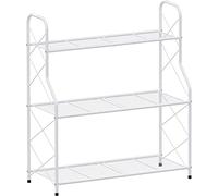 Mutool Support en métal à 3 niveaux pour plantes d'intérieur et d'extérieur, étagère d'angle pour plantes pour jardin, balcon et terrasse, blanc