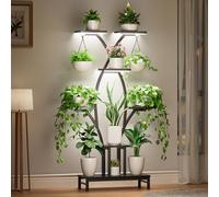 Mutool Support pour plantes d'intérieur avec lampes de culture, étagère de 163 cm de haut pour présentation de fleurs, support d'angle peu encombrant pour la maison, le salon, le bureau et la terrasse