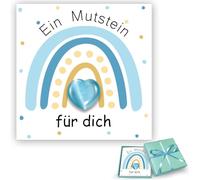 Mutstein pour enfants, Cadeau d'écolier 2025, Petites choses pour le sac d'école, Cadeau pour garçon - Porte-bonheur - Rentrée scolaire - Avec carte de vœux - Boîte cadeau