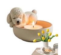 Mutt, Exquisite Polyresin Figurine, Diminutive Flame, Wonderful Decoration Showpiece, Radiance Producing Utensil, Domestic Living Room Goods, Deep Graphite Black Twelve