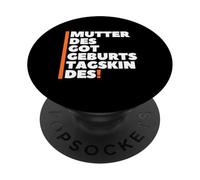 Mutter des Geburtstagskindes - German Mother Birthday Boy PopSockets PopGrip Adhésif