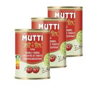 Mutti - Lot 3x Double concentré de tomates - Boîte 140g