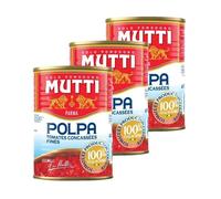 Mutti - Lot 3x Pulpe de tomates fine POLPA - Boîte 400g