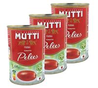 Mutti - Lot 3x Tomates pelées - Zéro résidu de pesticides - Conserve 400g