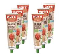 Mutti - Lot 6x Double concentré de tomates Bio - sans sel ajouté - Tube 185g