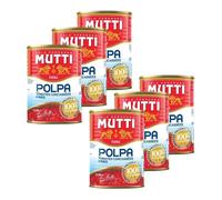 Mutti - Lot 6x Pulpe de tomates fine POLPA - Boîte 400g