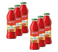 Mutti - Lot 6x Purée de tomate au basilic - Bouteille 700g