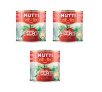 Mutti Pelati Lot de 3 tomates méditerranéennes pelées professionnelles 2,5 kg