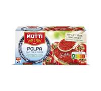 MUTTI - Pulpe de tomate concassées/fines Polpa | Savoureuse texture onctueuse | Idéale pour vos sauces chaudes | les 3 boites de 400 g | LOT DE 4