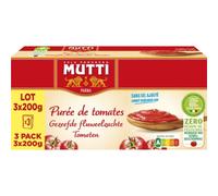 MUTTI purée tomate zéro pesticides 3x200g