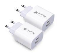 MUTTO Chargeur USB C, 2 Pack 20W Prise Chargeur Rapide Type C + USB A - Prise USB C pour A-pple, Bloc Secteur Double 2 Port Compatible avec Iphone 17 16 15 14, 13, 12 Samsung, Xiaomi, Ipad, Tablettes