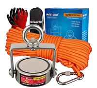 MUTUACTOR Aimant de pêche Double face rotative combinée traction magnétique, aimant néodyme résistant N52,puissant puissant magnétique de récupération de trésor dans les rivières Rotatif 180kg