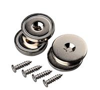 MUTUACTOR Fixation Magnétique Fort Aimant Loquet de Porte ou Porte-outil mural, Aimants Trou Neodyme avec Vis, Aimant Puissant pour Intérieur et Extérieur (32mm)