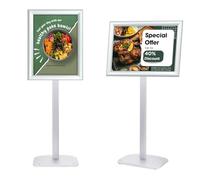 Mutualsign Présentoir d'informations DIN A3, support d'affiche avec base stable, présentoir de posters au sol pour menu/communications/affichage, panneau de bienvenue extérieur, support pour affiches