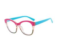 MUTYNE Lunettes carrées tendance pour hommes et femmes, couleurs assorties, mode classique (bleu rose)