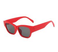 MUTYNE Lunettes de soleil à monture carrée pour femmes et hommes, style rétro, pour sports de plein air, été, voyage, UV400 (rouge et gris)