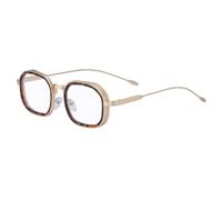 MUTYNE Lunettes de soleil à monture carrée pour homme, branches en métal, style rétro haut de gamme, protection solaire extérieure UV400 (C10)