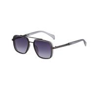 MUTYNE Lunettes de soleil à monture carrée pour homme, monture en métal, style rétro simple, protection solaire UV400 (C2)