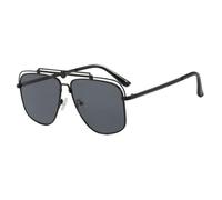 MUTYNE Lunettes de soleil à monture métallique pour hommes et femmes, forme carrée, double pont, style moderne et léger, idéales pour la conduite et le quotidien, C3, taille unique.