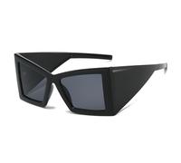 MUTYNE Lunettes de soleil carrées à la personnalité affirmée, style streetwear, pour femmes (noires)