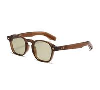 MUTYNE Lunettes de Soleil Carrées Femmes Mode Vintage Décoration Gelée Couleur Lunettes Hommes Tendance Lunettes de Soleil Nuances UV400, Vert Thé