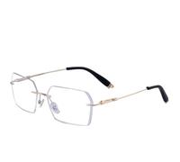 MUTYNE Lunettes de soleil carrées sans monture en métal vintage tendance pour femmes, mode luxe punk hommes voyage plein air UV400 (doré transparent)