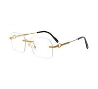 MUTYNE Lunettes de soleil carrées sans monture hommes mode rectangle noir rétro lunettes de soleil sans cadre pour hommes, A25, taille unique